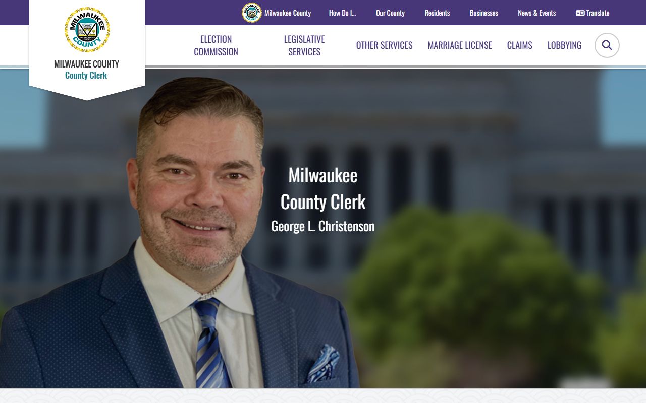 Milwaukee County Clerk office services and county records