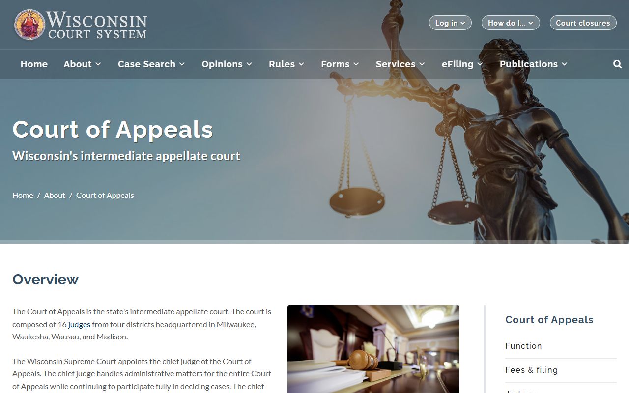 Wisconsin Court of Appeals dockets for Milwaukee County cases
