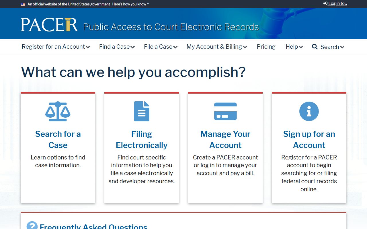 PACER federal court records search for Milwaukee County cases