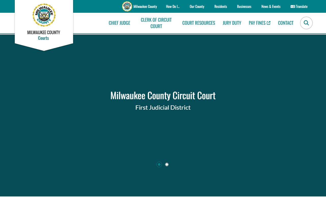 Milwaukee County Circuit Court divisions and records landing page