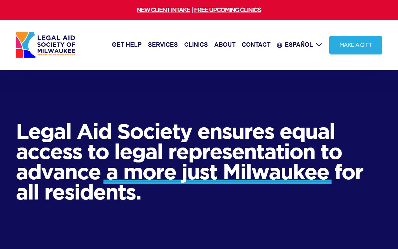 Legal Aid Society of Milwaukee for Milwaukee County Circuit Court matters