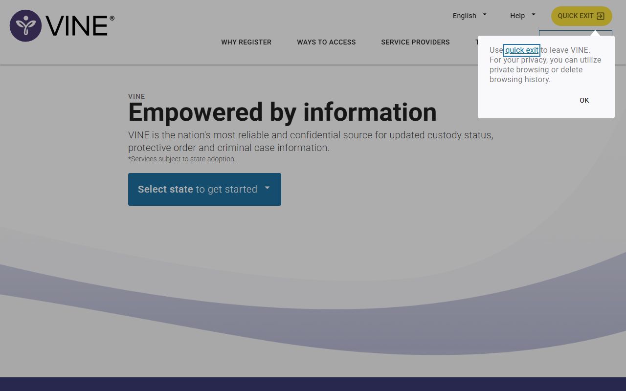 VINELink custody notifications for Milwaukee County released inmates